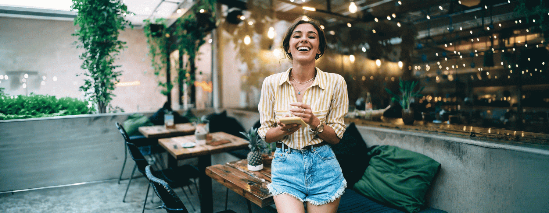 a woman in a retail environment